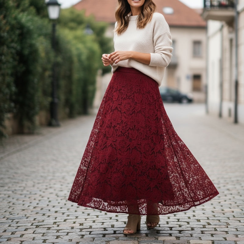 Saia Comprida Renda | Amy