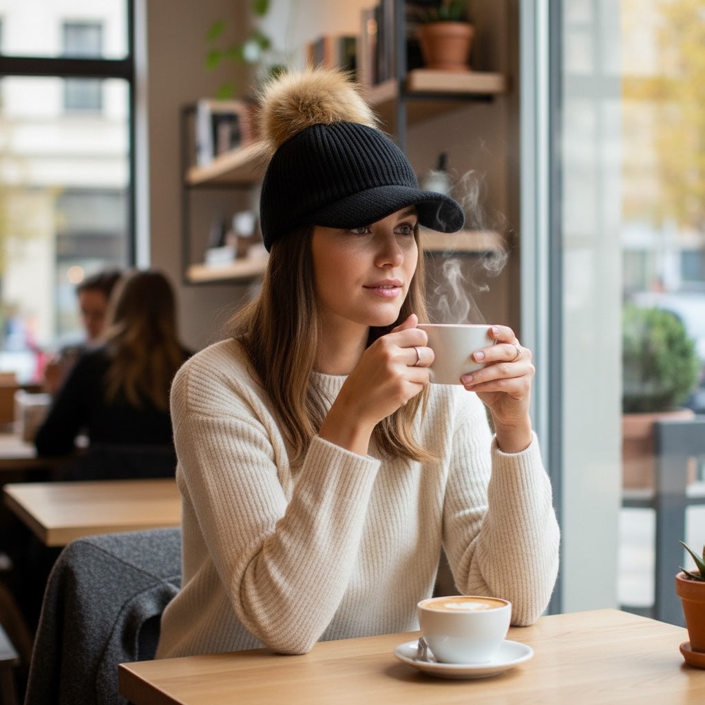 Boné Pompom | Preto