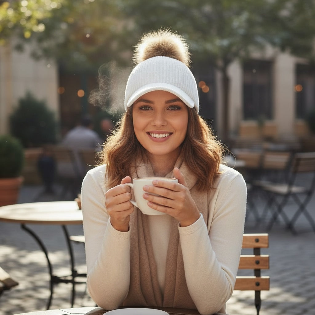 Boné Pompom | Branco