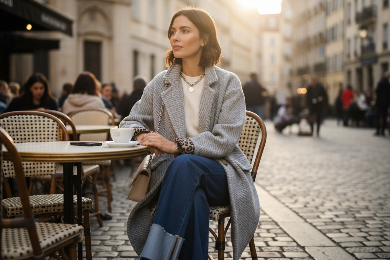 Casaco De Lã  - Cinzento