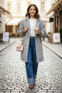 Casaco De Lã  - Cinzento