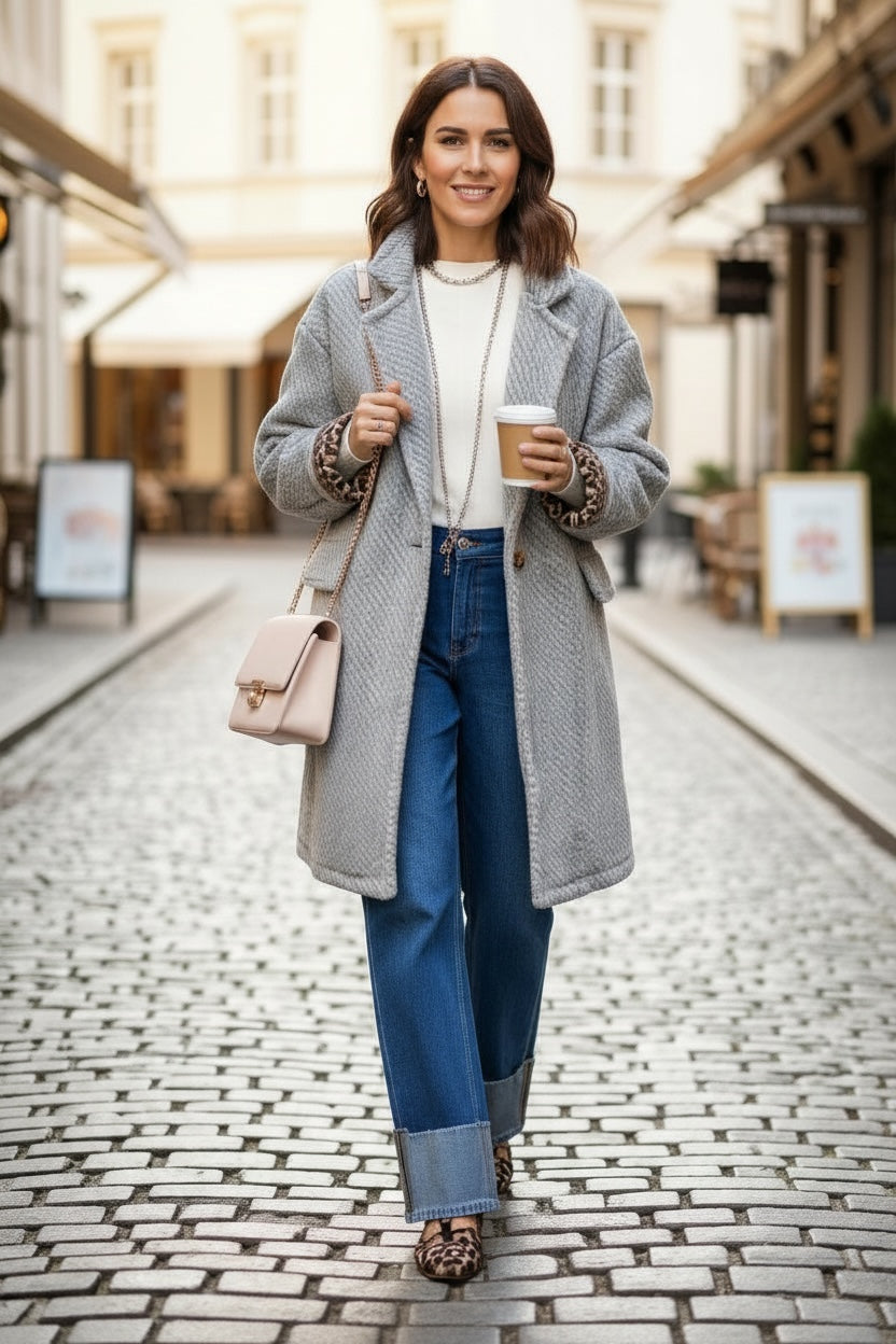 Casaco De Lã  - Cinzento