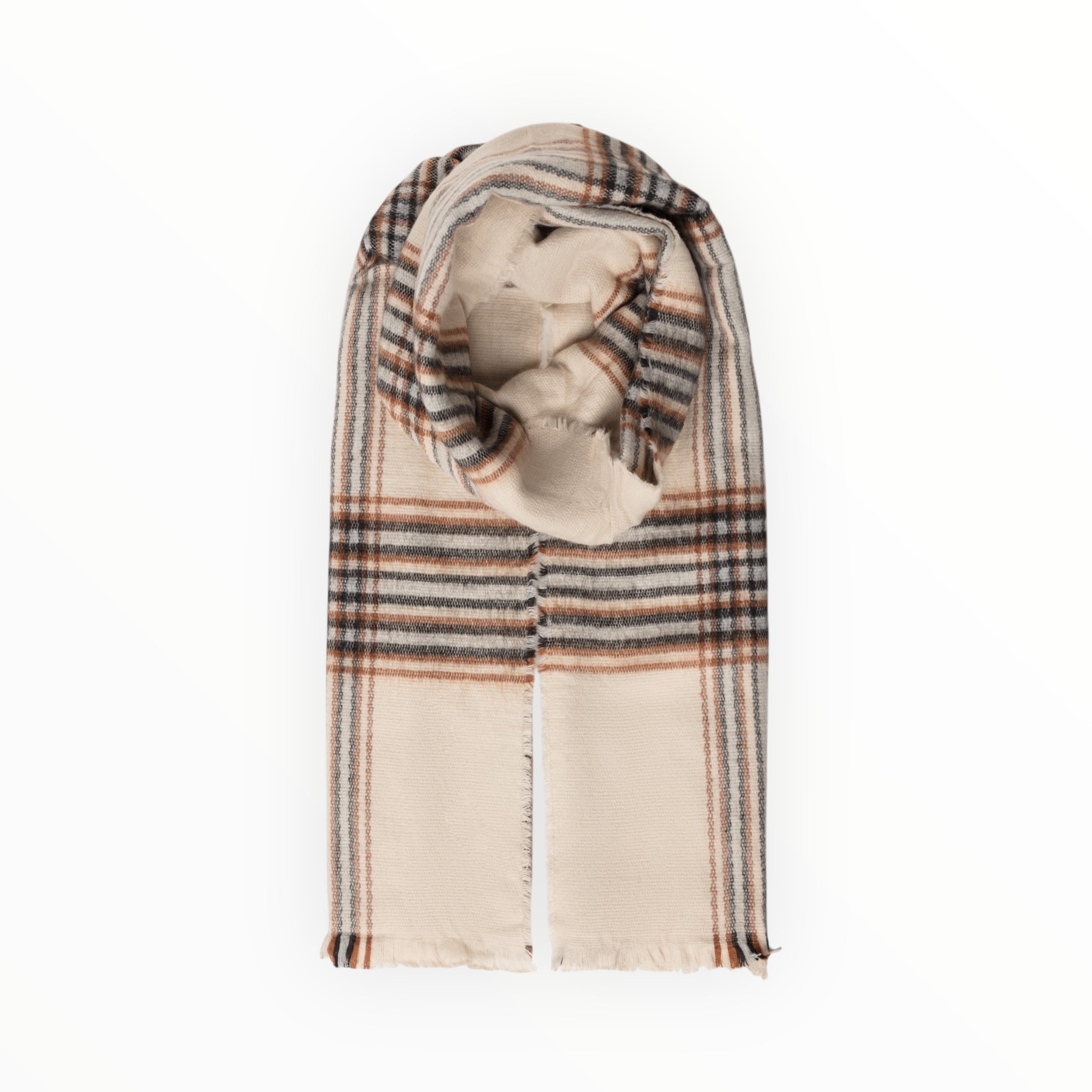 Lenço Listas (Beige) | Diara