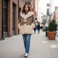 Casaco Royal Chic com Pêlo Creme