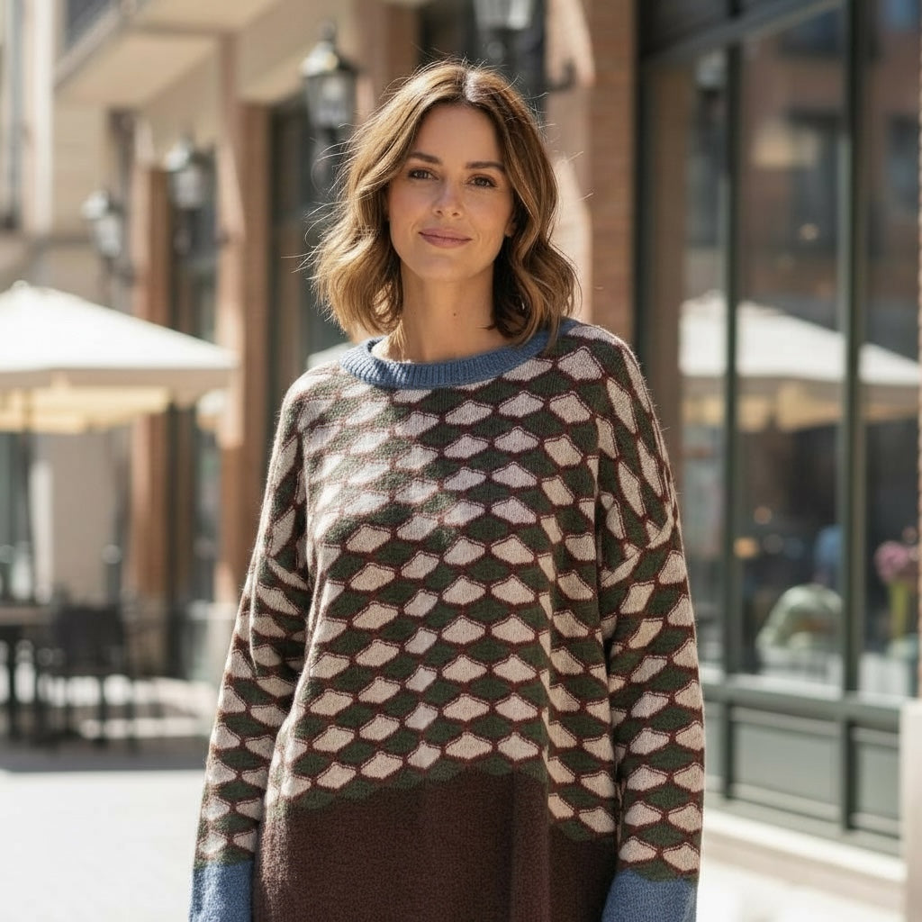 STARS CAMEL KNITTED SWEATSHIRT | NALA