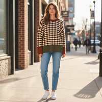 STARS CAMEL KNITTED SWEATSHIRT | NALA