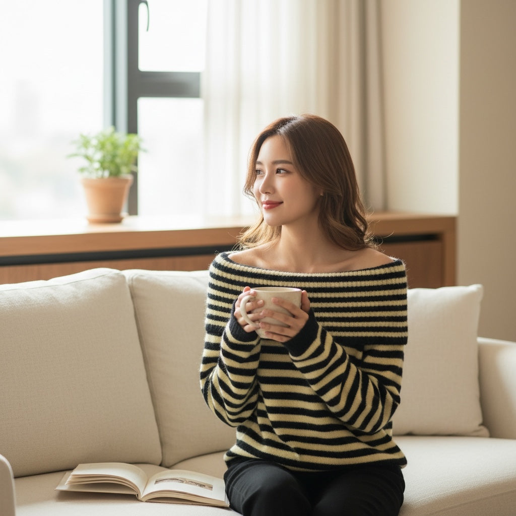 Camisola de Malha Riscas | Mila