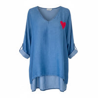Blusa Azul Escuro | Heart