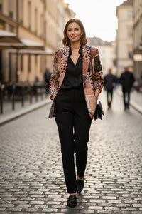 CHAQUETA/BLAZER ESTAMPADO ANIMAL (FLUOR) | VIVIAN