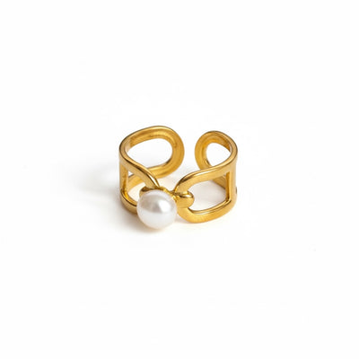 Anillo Hoja III Acero Inoxidable