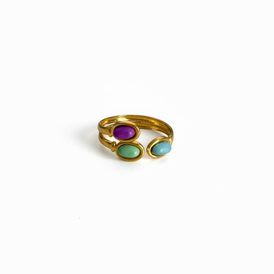 Stainless Steel Leaf III Ring