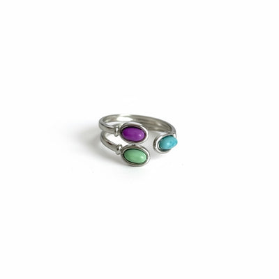 Stainless Steel Leaf III Ring