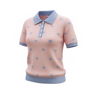 Blusa/Polo Malha Manga Curta Bolas