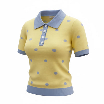 Blusa/Polo Malha Manga Curta Bolas