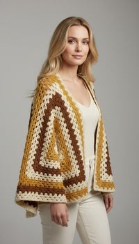 Casaco Croche Castanho | Eloá