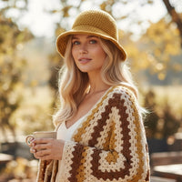 Chapéu de Croché Camel Artesanal | Feito à Mão