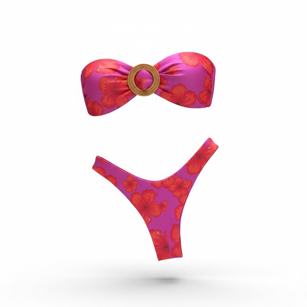 Biquíni Cai-Cai Rosa | Brasileiro | GRINE BEACHWEAR