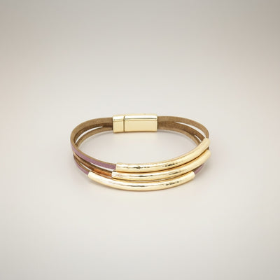 Stainless Steel and Rhinestone Leaf Bracelet