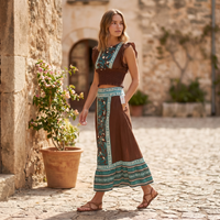 Conjunto: Top & Saia Midi | Boho Chic