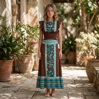 Conjunto: Top & Saia Midi | Boho Chic
