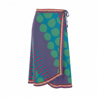 Top Lila con Corazones Naranjas 