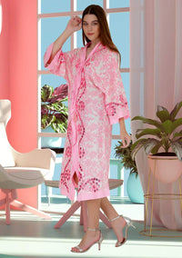 KIMONO LARGO CROCHET BEIGE | MELINA