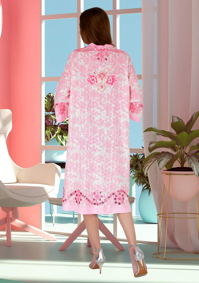 KIMONO LARGO CROCHET BEIGE | MELINA