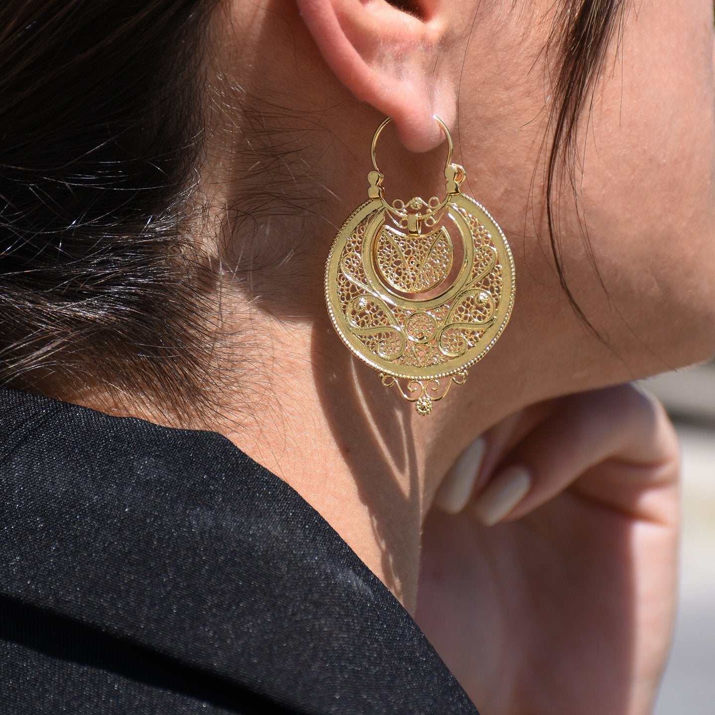 Classic Steel Earrings "Coração de Viana"