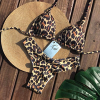 Biquíni Leo Animal Print | Cortininha & Asa Delta | GRINE BEACHWEAR - GRINE