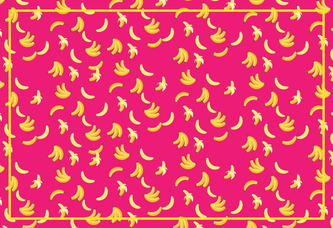 Canga Praia Brasil | Pareo Rosa Bananas Amarelas 145x100cm