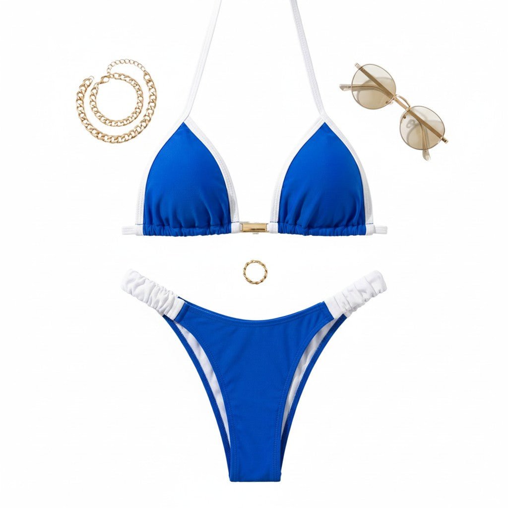 Biquíni Aruba Fru-Fru - Azul e Branco - GRINE