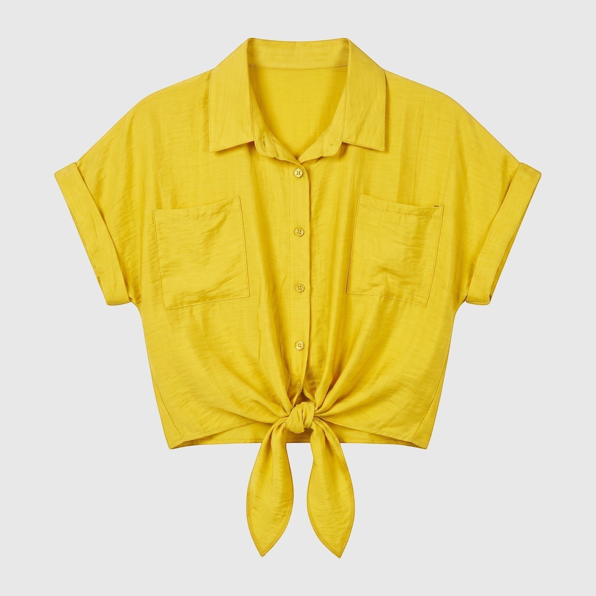 Camisa de Manga Curta com Nó - GRINE