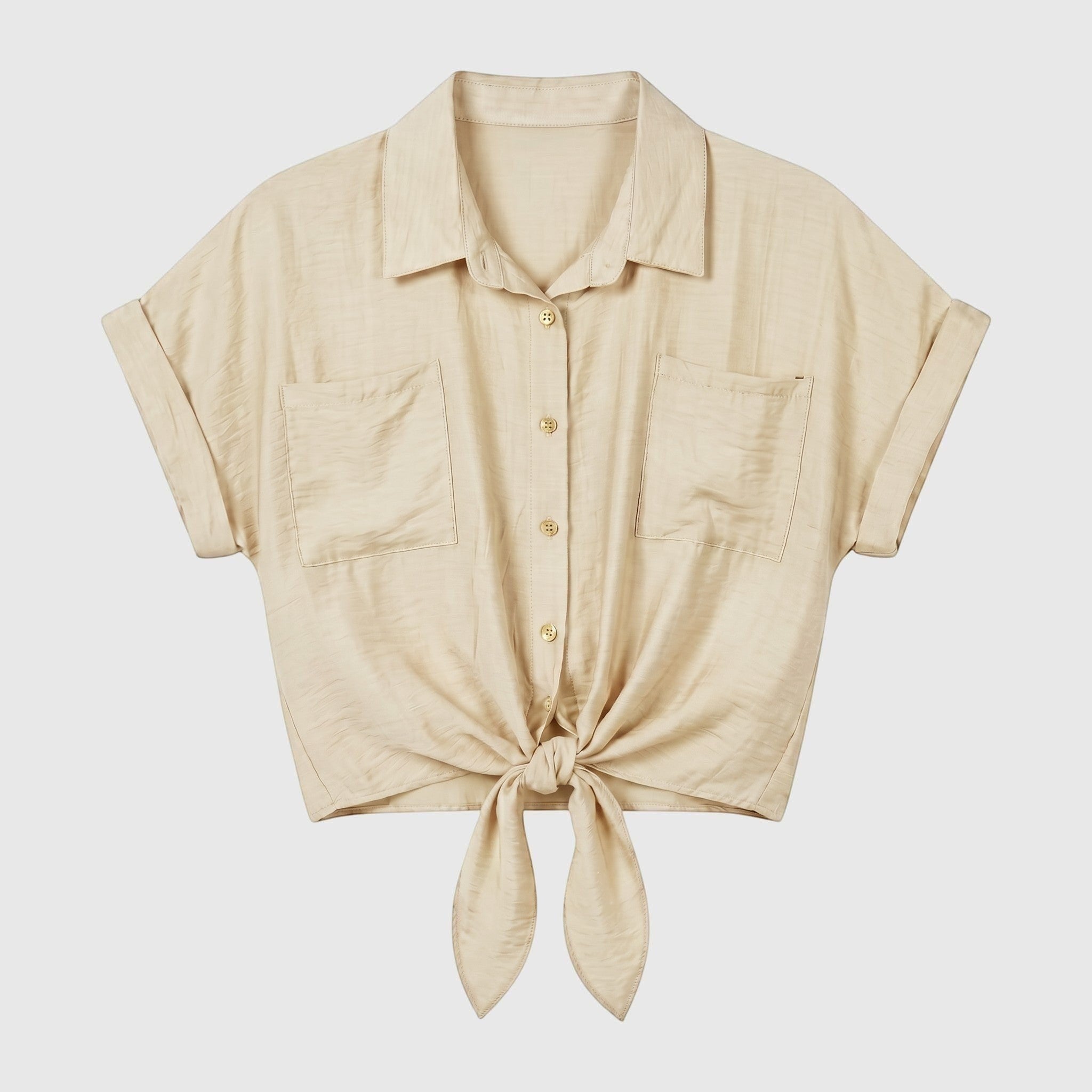 Camisa de Manga Curta com Nó - GRINE