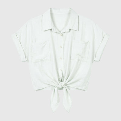 Camisa de Manga Curta com Nó - GRINE