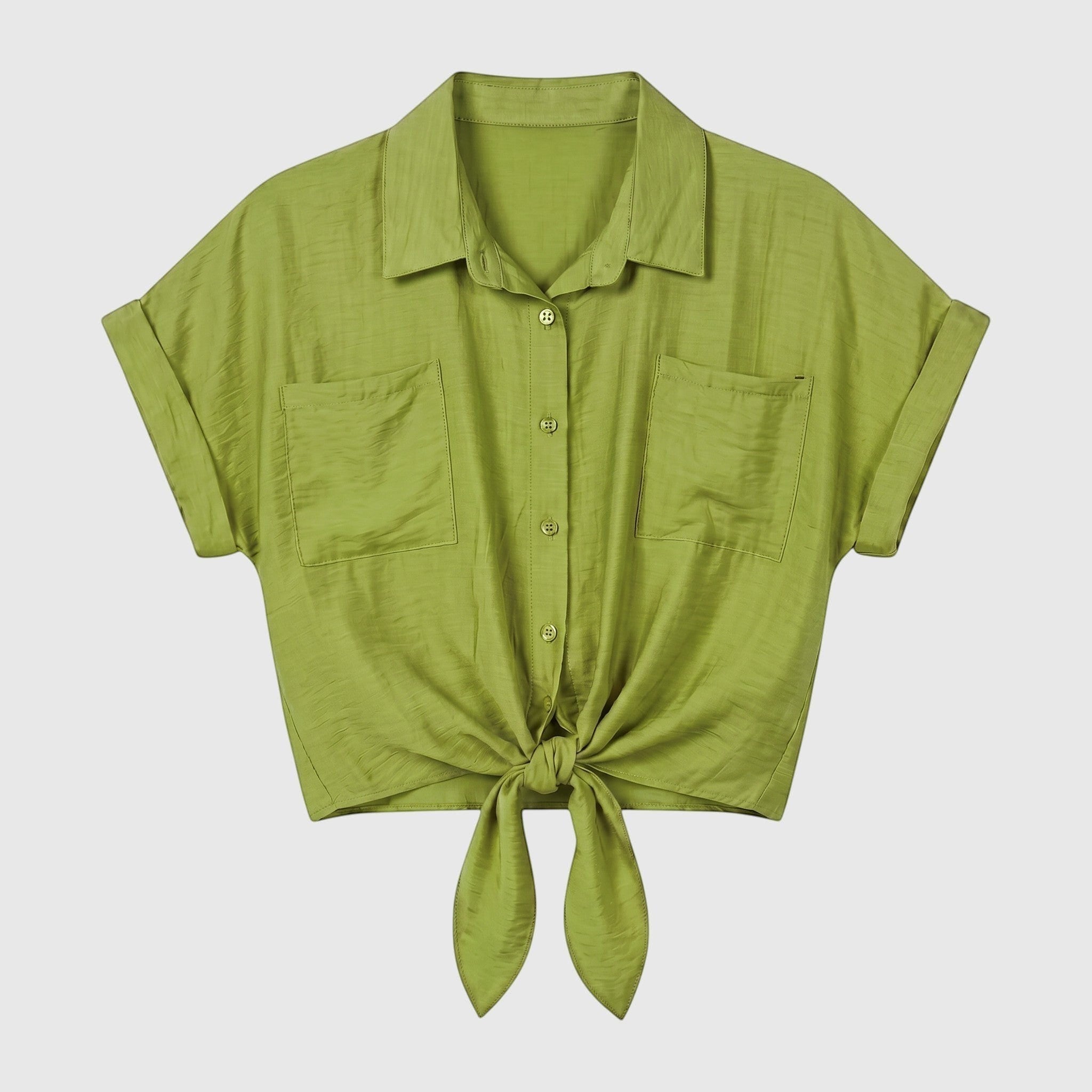 Camisa de Manga Curta com Nó - GRINE