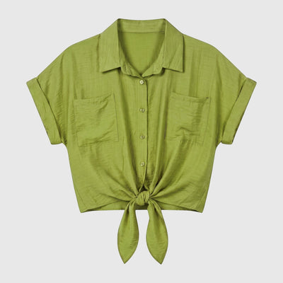Camisa de Manga Curta com Nó - GRINE
