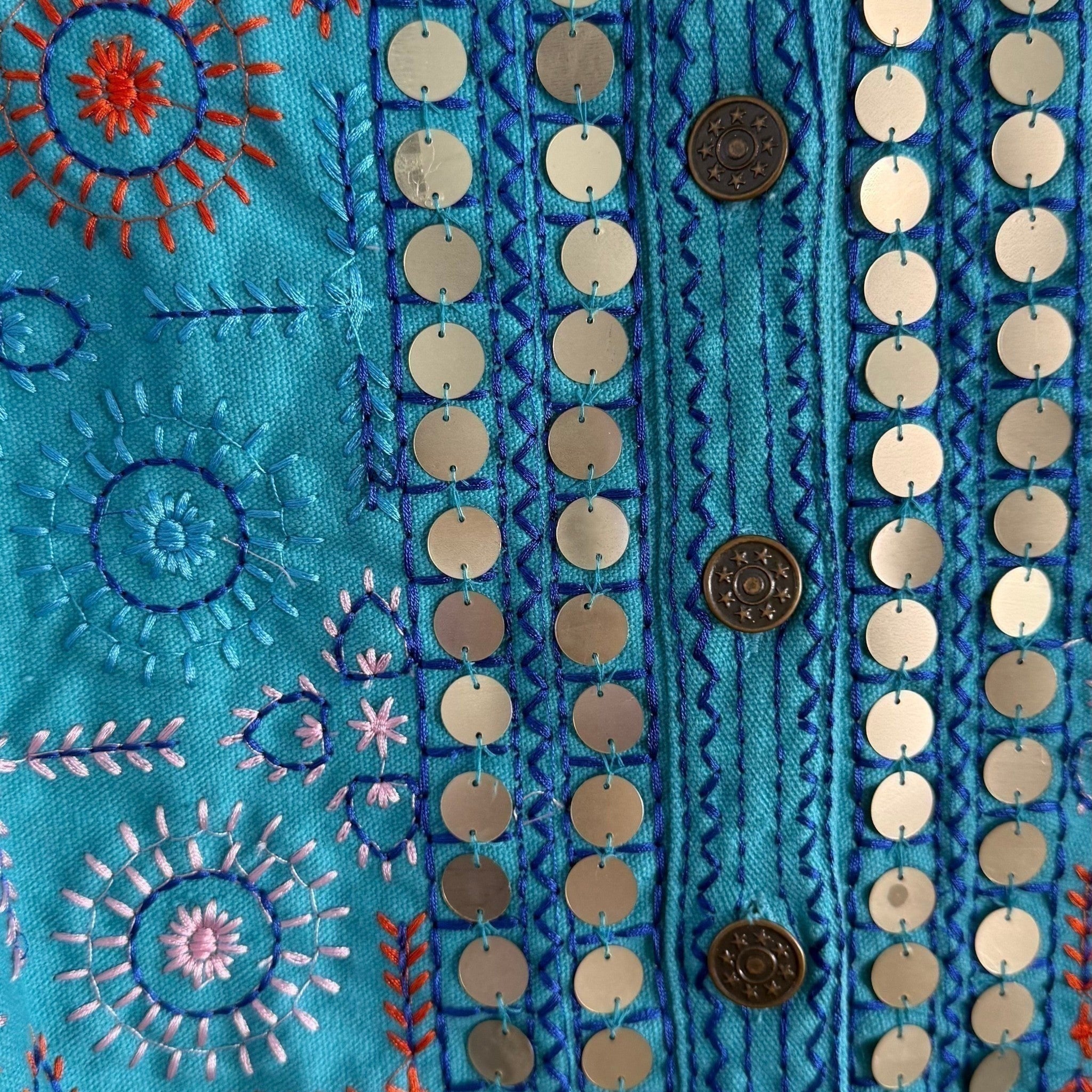 Casaco Boho Chic Turquesa - GRINE