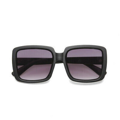 Óculos de sol GRINE OKKIA ALESSIA pretos com armação em acetato e lentes degradé polarizadas com proteção UV400