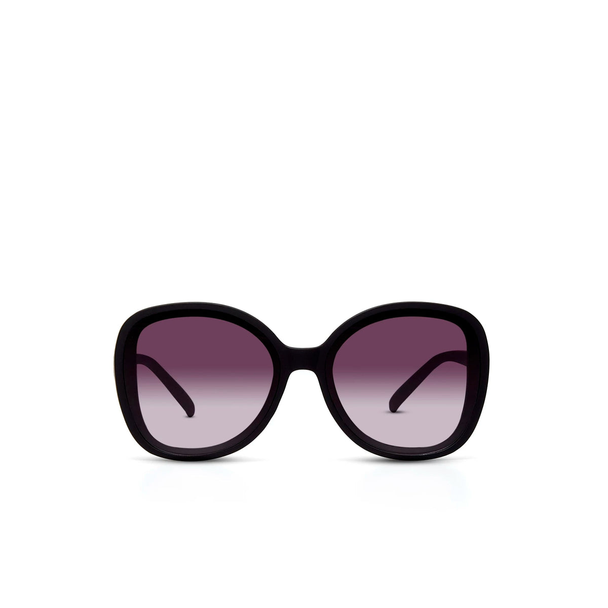 Óculos de sol femininos GRINE OKKIA ANNA com armação preta em acetato e lentes degradê polarizadas com proteção UV400