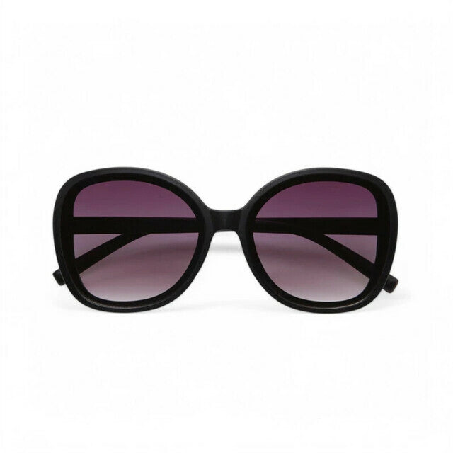Óculos de sol femininos GRINE OKKIA ANNA com armação preta em acetato e lentes polarizadas com proteção UV400