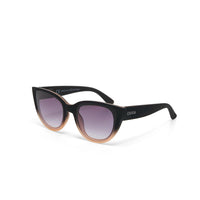 Óculos de sol GRINE OKKIA Claudia estilo Big Cat Eye com armação preta e degradê rosa e lentes escuras polarizadas