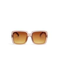 Óculos de sol GRINE OKKIA Alessia com armação quadrada Pink Havana em acetato e lentes castanhas degradé polarizadas