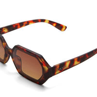 Óculos de sol GRINE OKKIA ANDREA com armação em acetato padrão tartaruga e lentes castanhas degradé polarizadas