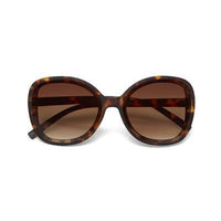 Óculos de sol GRINE OKKIA ANNA com armação em acetato padrão tartaruga Classic Havana e lentes castanhas degradé.