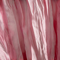 GRINE Saia comprida plissada rosa claro em poliéster com efeito crinkle e cintura elástica.