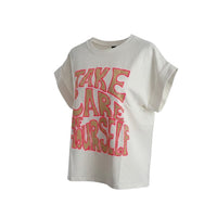 GRINE white cotton elastane t-shirt with