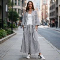 Camisa Larga com Riscas | Luz