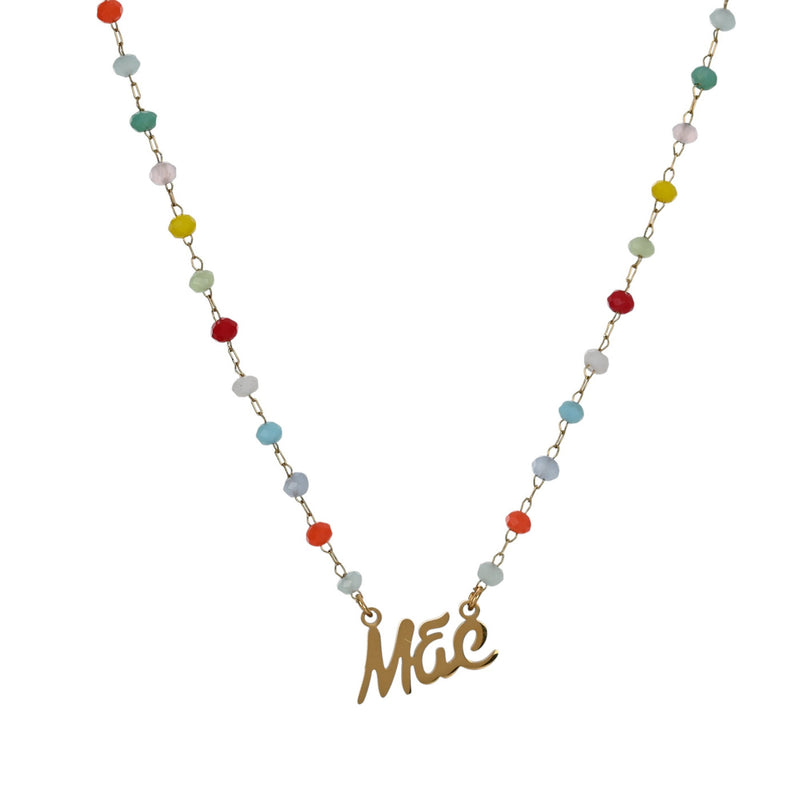 Stainless steel necklace with "Mother" medal