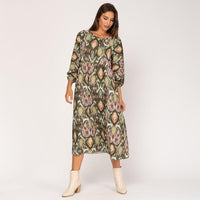 Vestido Midi (verde) | Bora Bora - Grine Store | Bijuterias