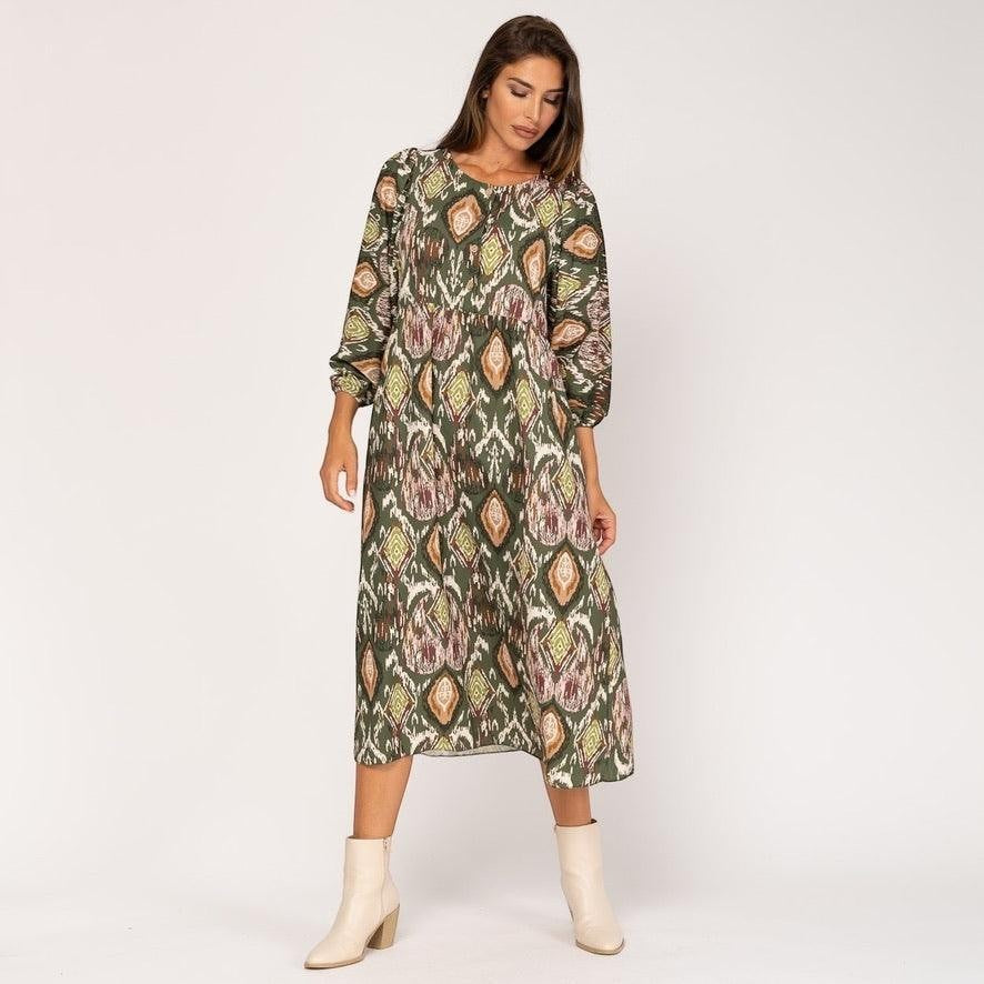 Vestido Midi (verde) | Bora Bora - Grine Store | Bijuterias